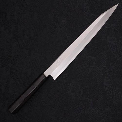 Musashi Kiritsuke Yanagiba thép bạc #3 cán gỗ sừng trâu 240mm